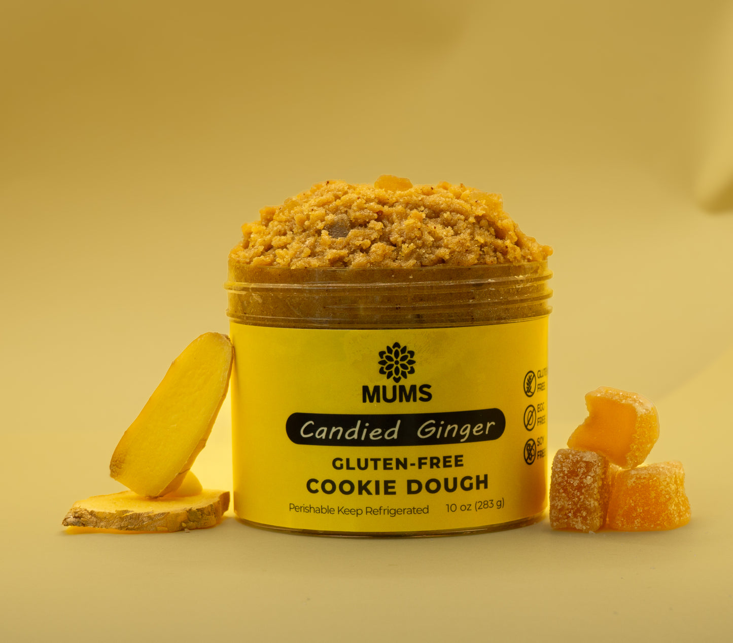 Candied Ginger Gluten Free Cookie Dough