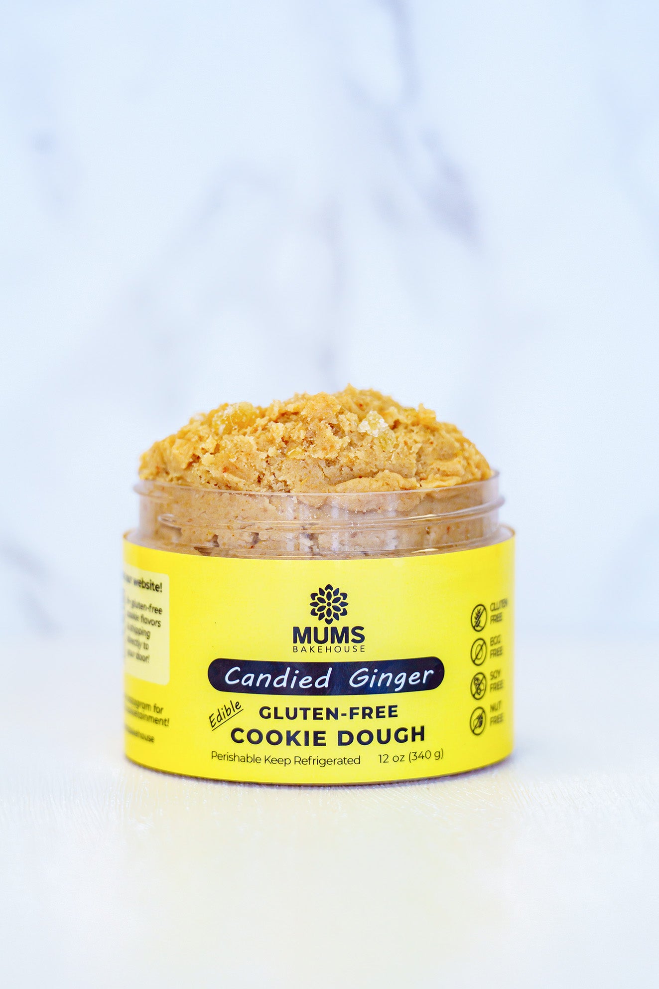Candied Ginger Gluten Free Cookie Dough