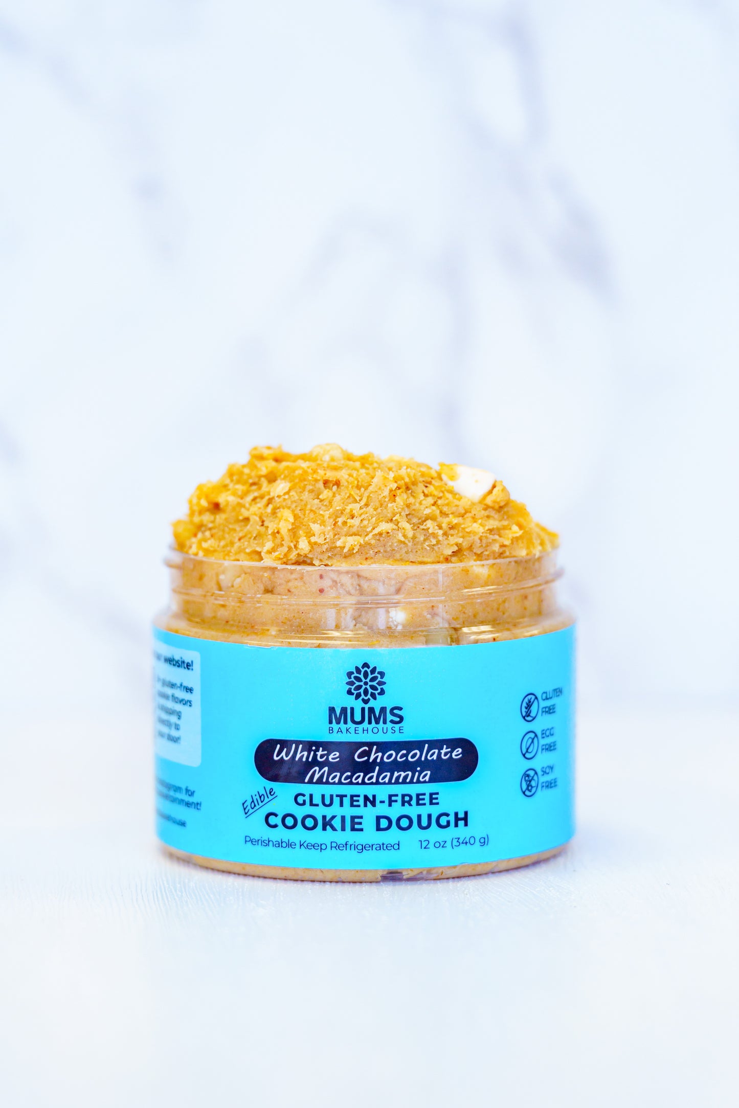 White Chocolate Macadamia Nut Gluten Free Cookie Dough