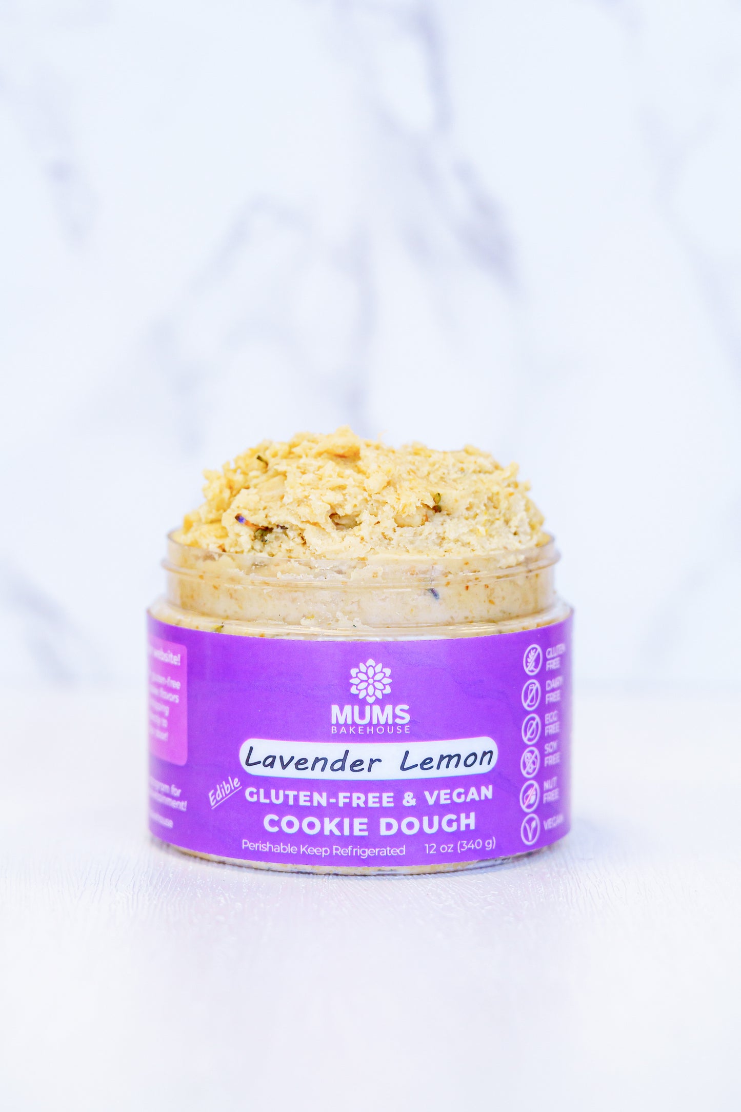 Lavender Lemon Cookie Dough (Gluten Free & Vegan)