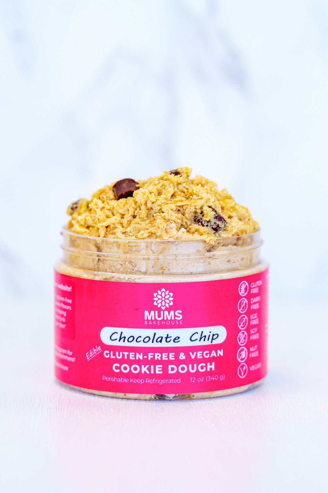 Classic Chocolate Chip Gluten Free & Vegan Cookie Dough