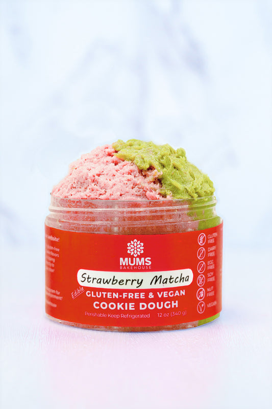 Strawberry-Matcha Gluten Free & Vegan Cookie Dough